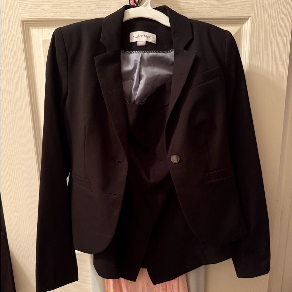 Calvin Klein Suit. Jacket+knee length skirt